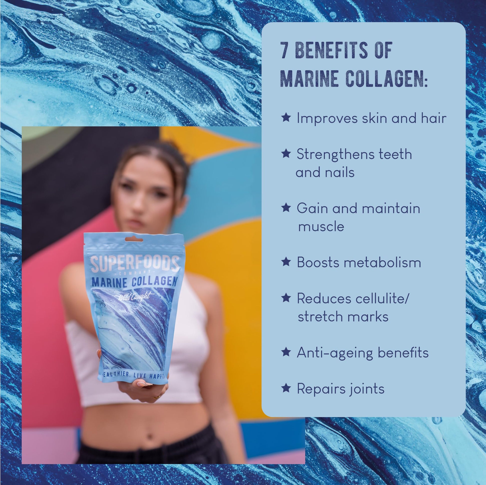 Superfoods Company - Hydrolysed Marine Collagen, Boosts Hair and Skin Health, Unflavoured Superfoods CompanyBuy Supplements Australia