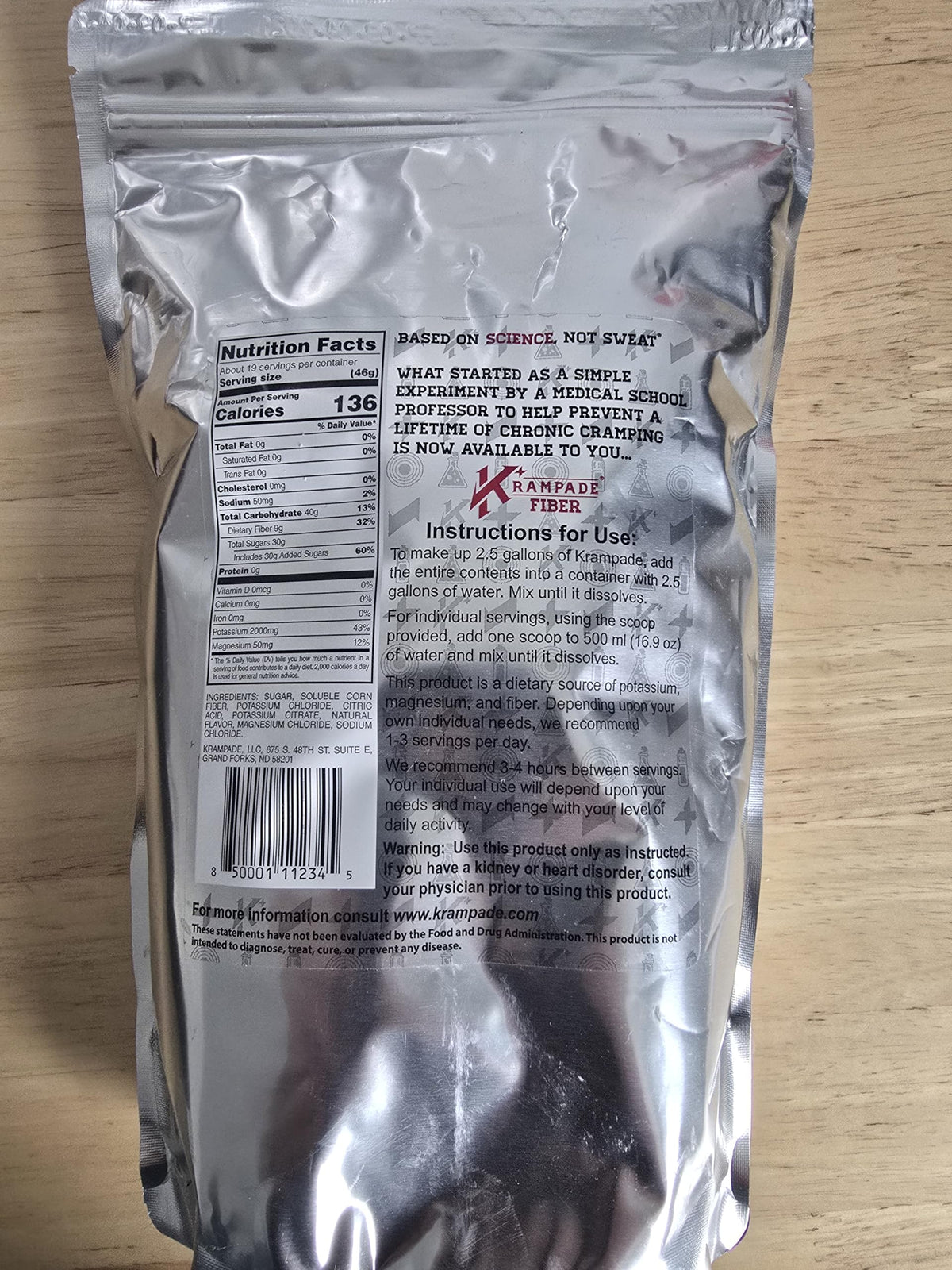 Krampade Original Lemon Lime 4K, 4000 mg Potassium Instant Cramp Relief Electrolyte Drink Powder | Designed for Athletes and Crampers | 19-Serving Resealable Pouch KrampadeBuy Supplements Australia