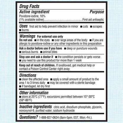 Betadine Antiseptic First Aid Solution, Povidone-Iodine 10%, Infection Protection, Kills Germs in Minor Cuts Scrapes and Burns, No Sting Promise, No Alcohol or Hydrogen Peroxide, 8 FL OZ Betadine buy supplements Au