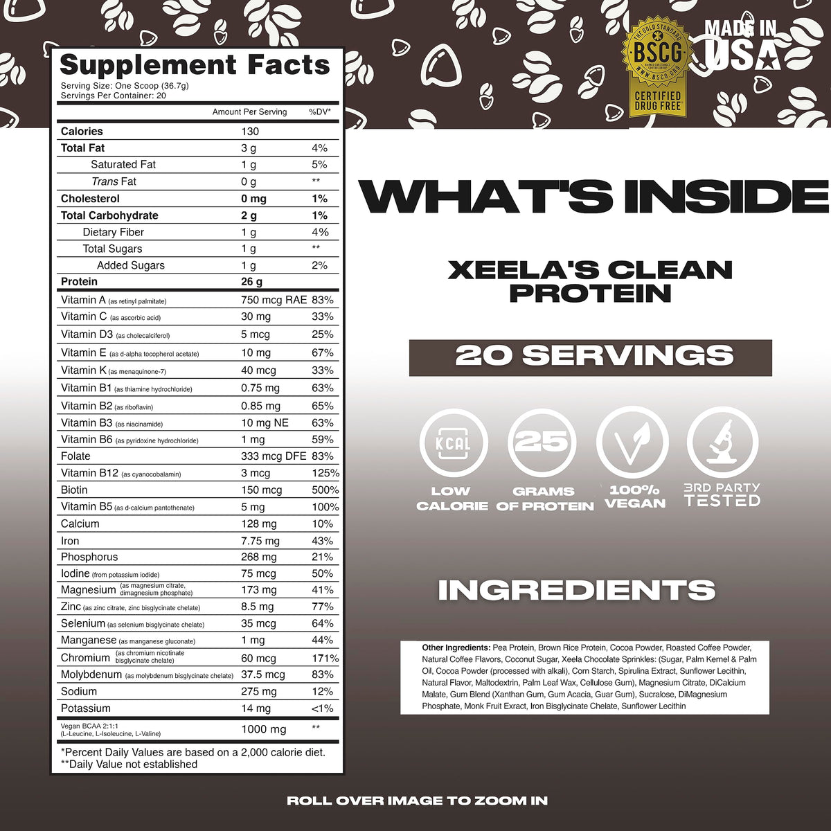 XEELA Plant Based Vegan Protein Powder - Independently Tested - 25g High Protein XEELABuy Supplements Australia