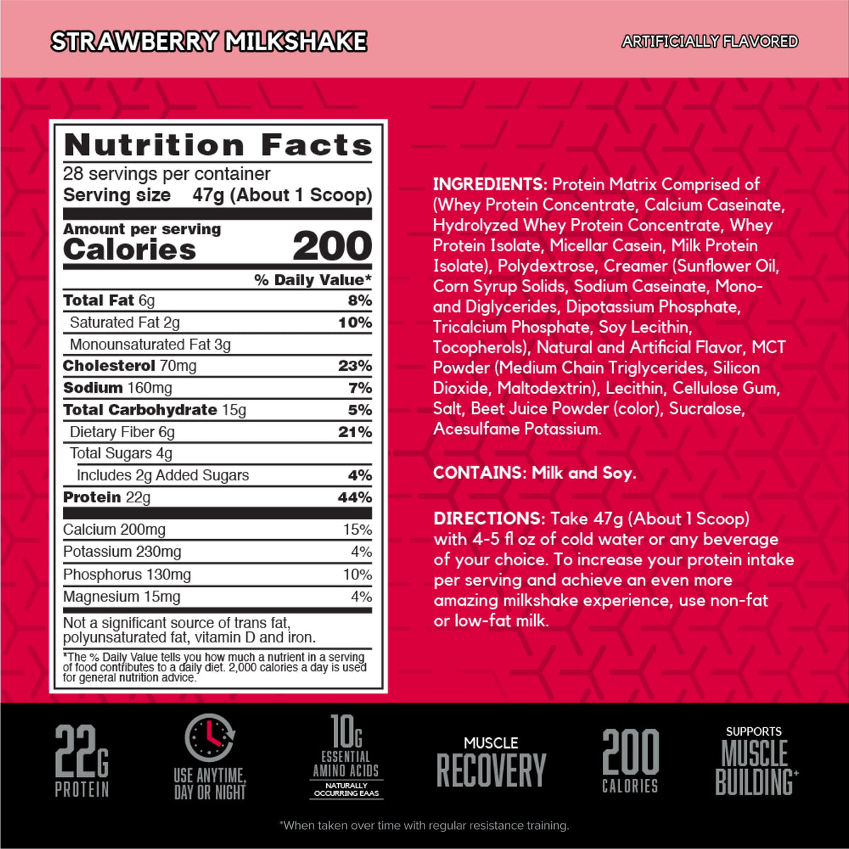 BSN SYNTHA-6 Whey Protein Powder, Strawberry Protein Powder with Micellar Casein BSNBuy Supplements Australia