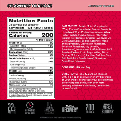 BSN SYNTHA-6 Whey Protein Powder, Strawberry Protein Powder with Micellar Casein BSNBuy Supplements Australia