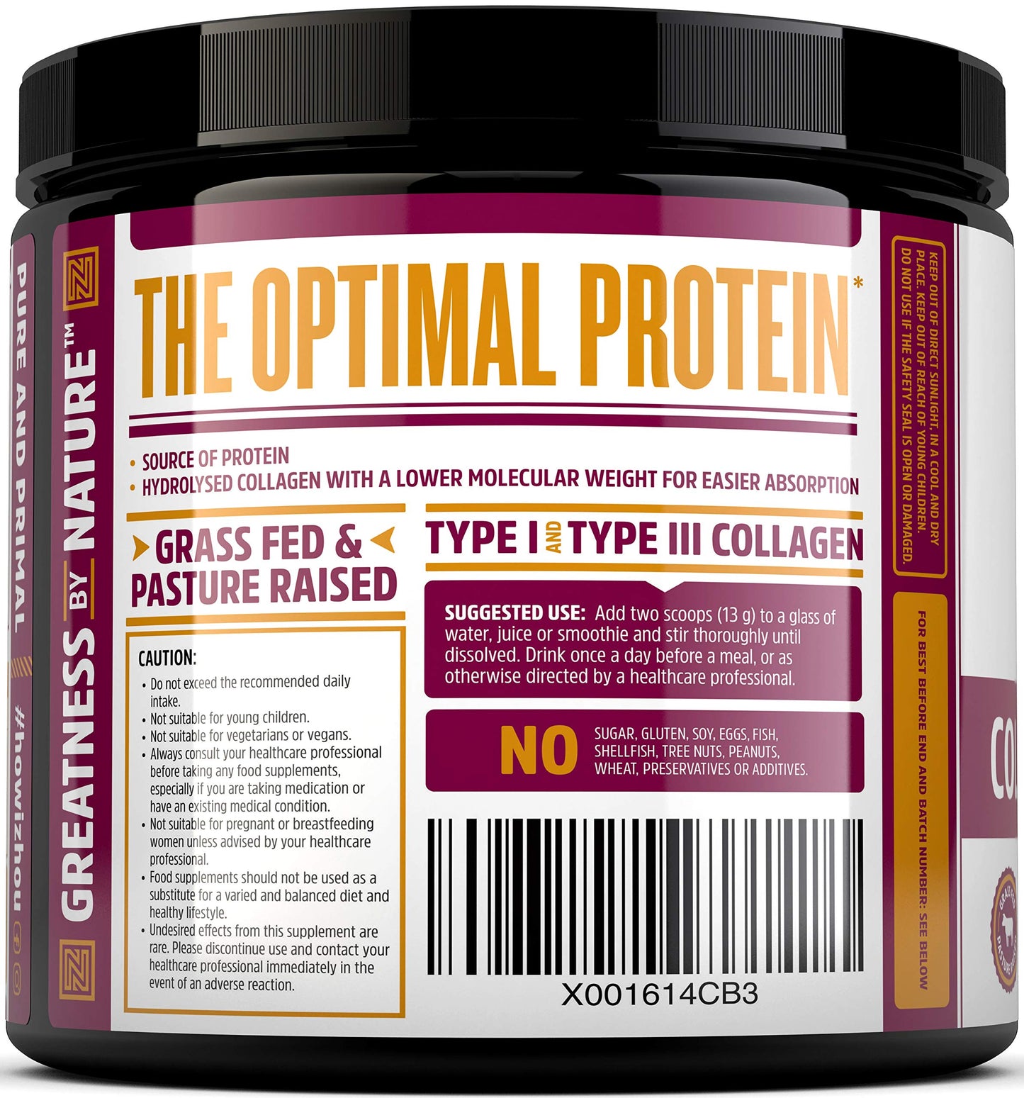 Collagen Powder 500g - Hydrolysed Collagen Peptides Powder - High Protein Bovine Collagen Supplement Nu U NutritionBuy Supplements Australia