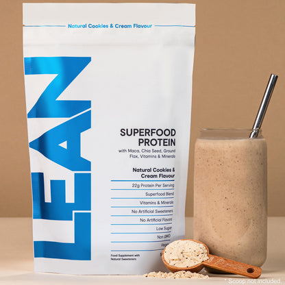 LEAN with Lilly Superfood Protein Vegan Protein Plant Based Protein Cookies and Cream Flavour 500g Lean With LillyBuy Supplements Australia