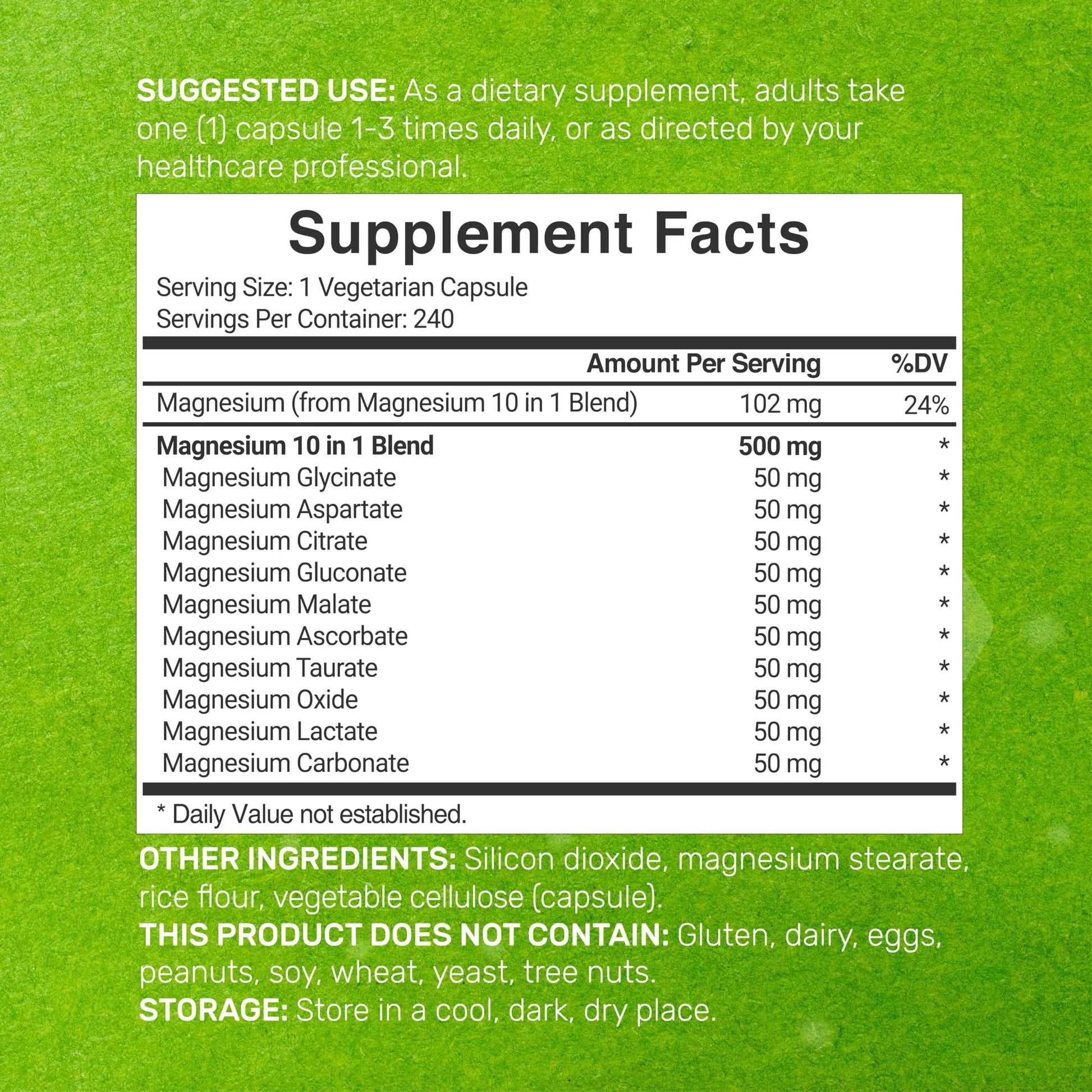 Magnesium Complex 500mg, 240 Veggie Capsules – 10-in-1 Glycinate, Citrate, Malate, Oxide, & More – 100% Chelated for Easy Absorption – Essential Mineral Supplement – Non-GMO DEAL SUPPLEMENT buy supplements Au