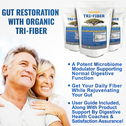 Kidney Restore Tri-Fiber Organic Soluble Fiber Powder, Unflavored High Fiber 3-in-1 Kidney RestoreBuy Supplements Australia