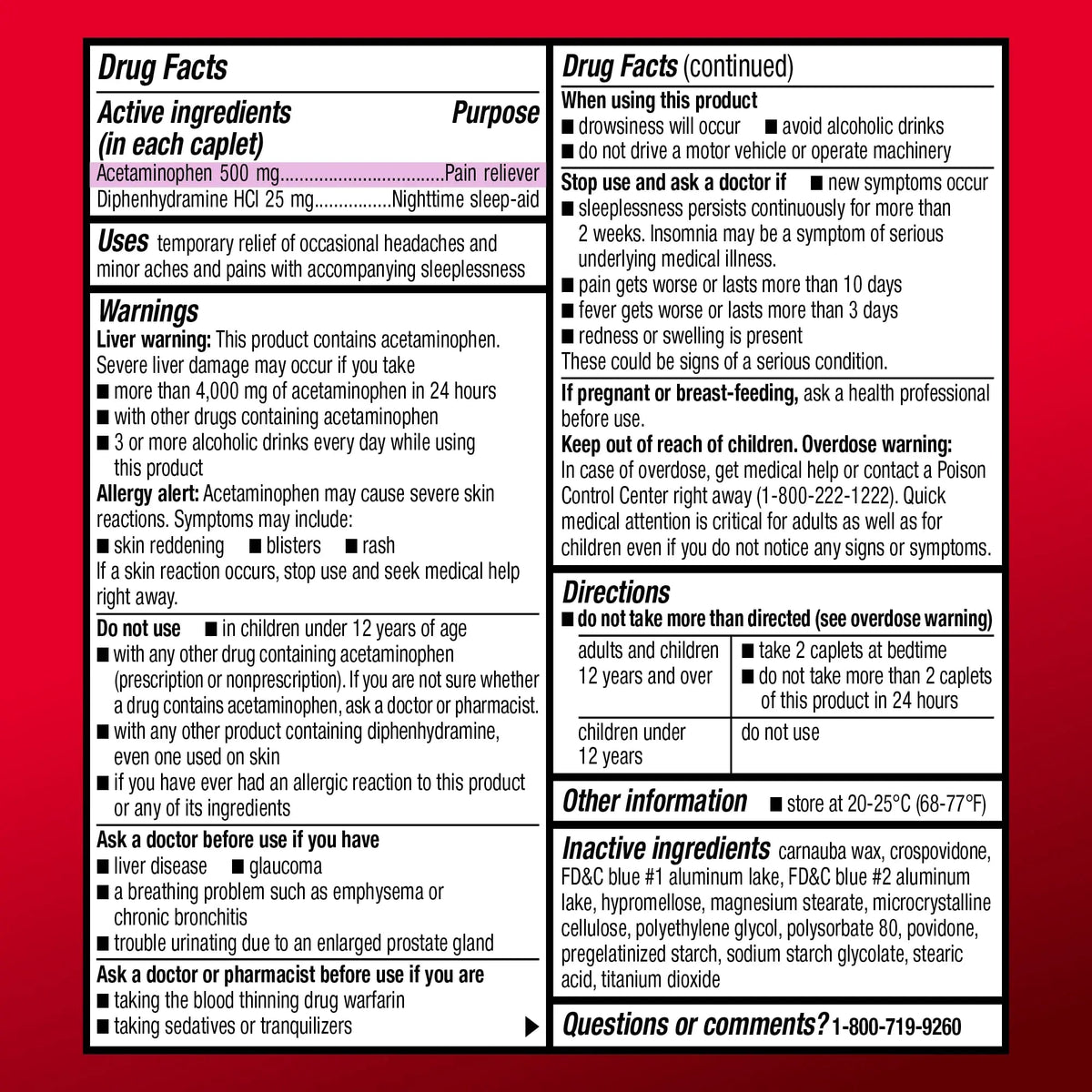 Amazon Basic Care Acetaminophen PM, Pain Reliever Plus Nighttime Sleep Aid, Blue, 100 Count Amazon Basic CareBuy Supplements Australia