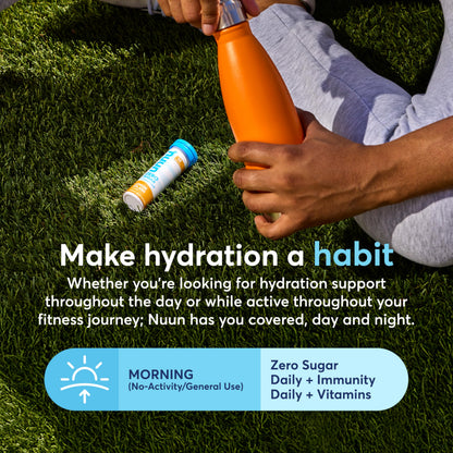 Nuun Vitamins Electrolyte Tablets with Vitamin D, C, E, A, & B6, Folic Acid, Magnesium & 4 Other Essential Electrolytes, Gluten Free & Vegan