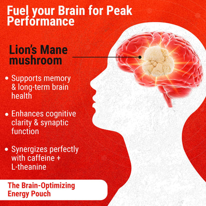 Cannadips - Brain Fuel Variety Pack - Nootropic Caffeine Pouches - 50mg Lion's Mane, 100mg Caffeine, 50mg L-Theanine, No Sugar - Clean Energy Brain Fuel for Cognitive Performance, Made in USA (5-PACK) CannadipsBuy Supplements Australia