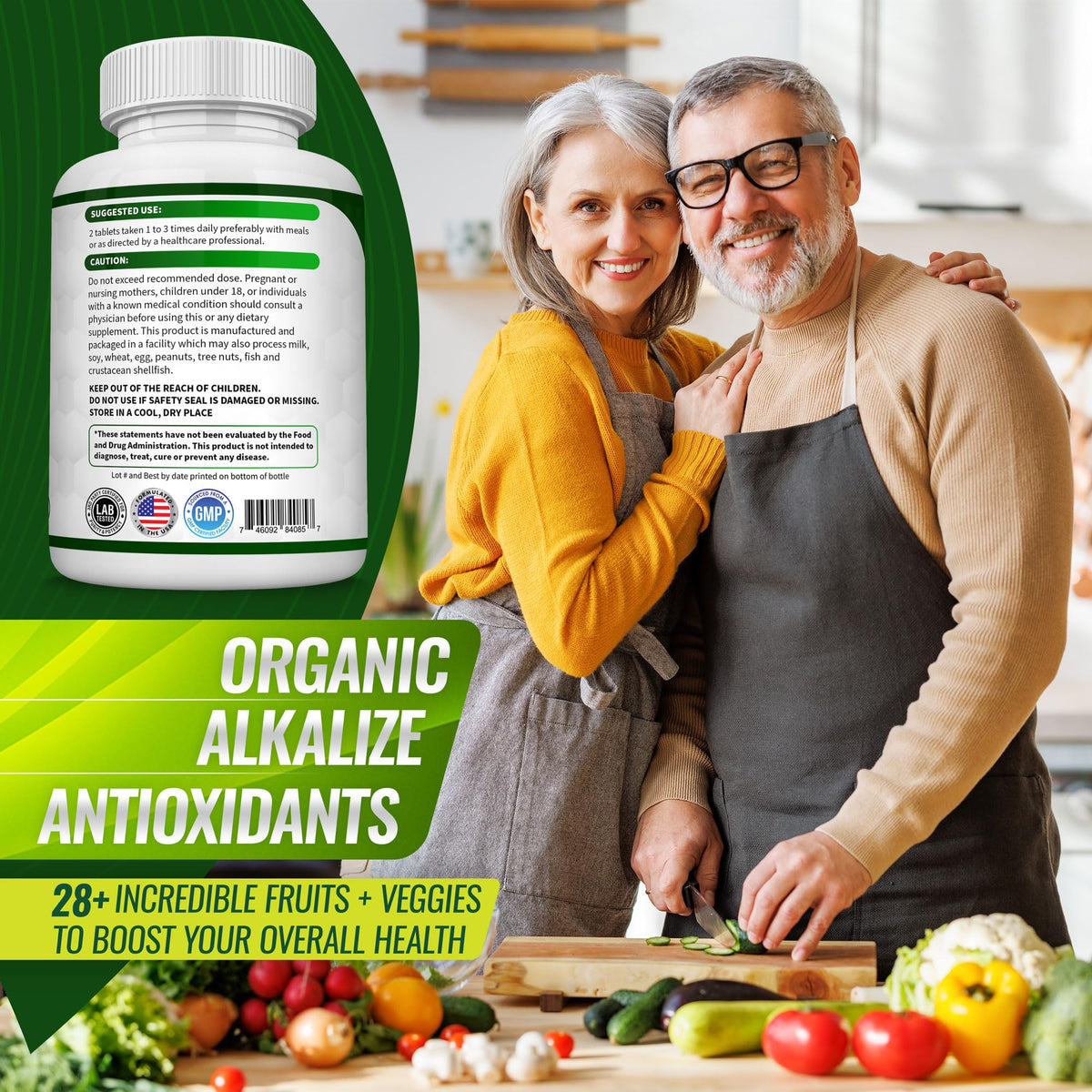 Organic Super Greens Capsules Superfood Fruit Veggie Supplement - 28 Powerful Natural TopluxBuy Supplements Australia