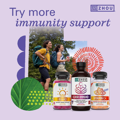 Zhou Nutrition Elder-Mune Sambucus Elderberry Gummies with Zinc and Vitamin C Zhou NutritionBuy Supplements Australia