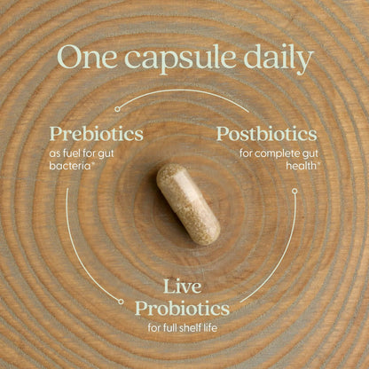 New Chapter All-Flora Probiotic for Advanced Digestion & Complete Gut Health with Prebiotics + Postbiotics, Clinical-Strength Strains, 100% Vegetarian, Non-GMO, Shelf Stable - 60 ct (2 Month Supply) New ChapterBuy Supplements Australia
