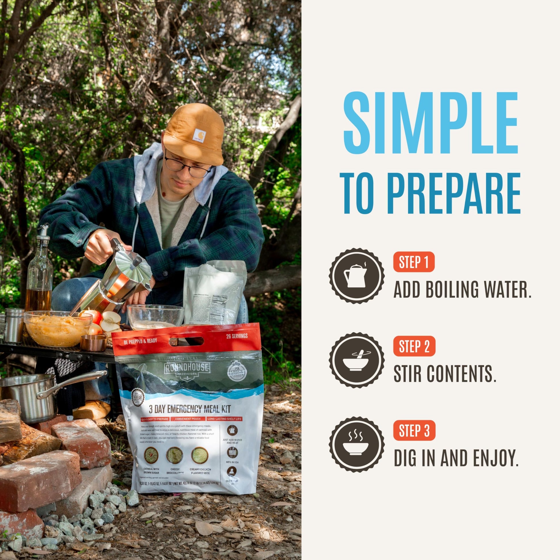 by Chuck Norris Roundhouse Provisions 3 Day, 26 servings Emergency Meal Kit, Grab-and-Go, Premade, Disaster Prep, Hiking, Survival, Adventure, Camping Food, 25 Year Shelf Life. ROUNDHOUSE PROVISIONBuy Supplements Australia