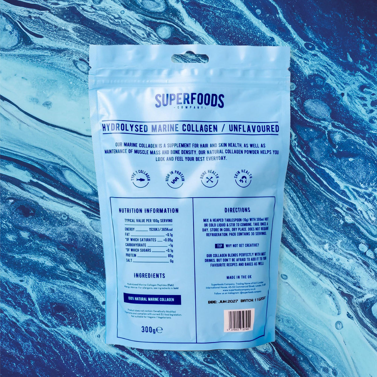 Superfoods Company - Hydrolysed Marine Collagen, Boosts Hair and Skin Health, Unflavoured Superfoods CompanyBuy Supplements Australia