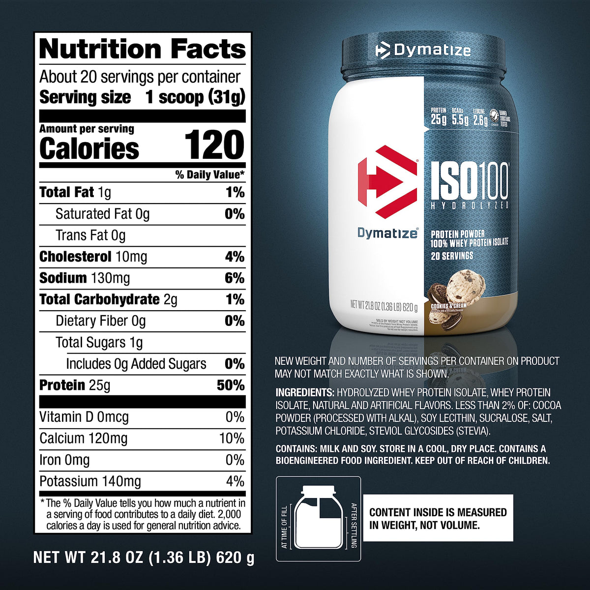 Dymatize ISO100 Hydrolyzed Protein Powder, 100% Whey Isolate Protein, 25g of Protein DymatizeBuy Supplements Australia