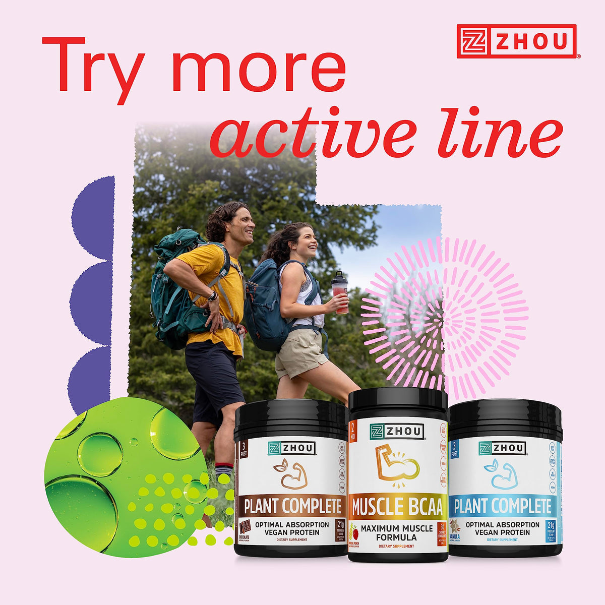 Zhou Nutrition Lite Up, Non-Stimulant Pre Workout Powder, Caffeine Free Nitric Oxide Zhou NutritionBuy Supplements Australia