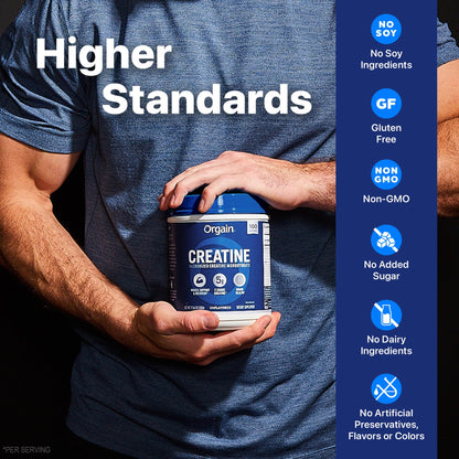 Orgain Creatine Monohydrate Micronized Powder, 100 Servings, Unflavored, Supports Muscle Growth, Post Workout Recovery and Brain Health, No Artificial Additives, for Men & Women, Vegan OrgainBuy Supplements Australia