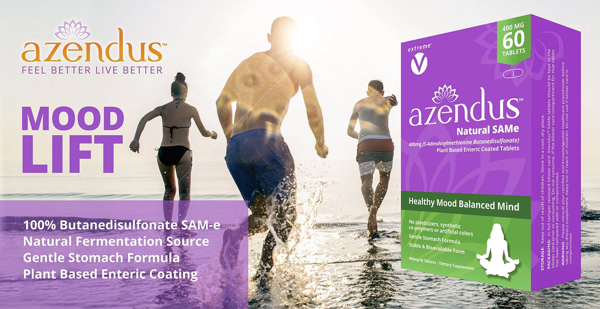 extreme V Azendus SAM-e Mood Support 400mg, 60 Count, Same Butanedisulfonate Fiber Enteric Coated Tablets extreme V buy supplements Au
