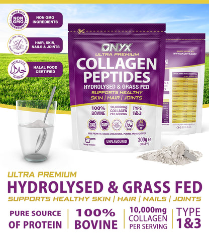Collagen Powder 600g - 60 Servings - Collagen Peptides Supplement with High ONYX INGREDIENTS 101Buy Supplements Australia