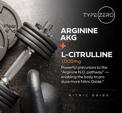Type Zero Nitric Oxide 6X Booster, 150 Veggie Capsules - Natural Supplement - Beetroot, Arginine AKG, Citrulline, Pine Bark, Garlic & VIT C | Nitrous Oxide Type ZeroBuy Supplements Australia