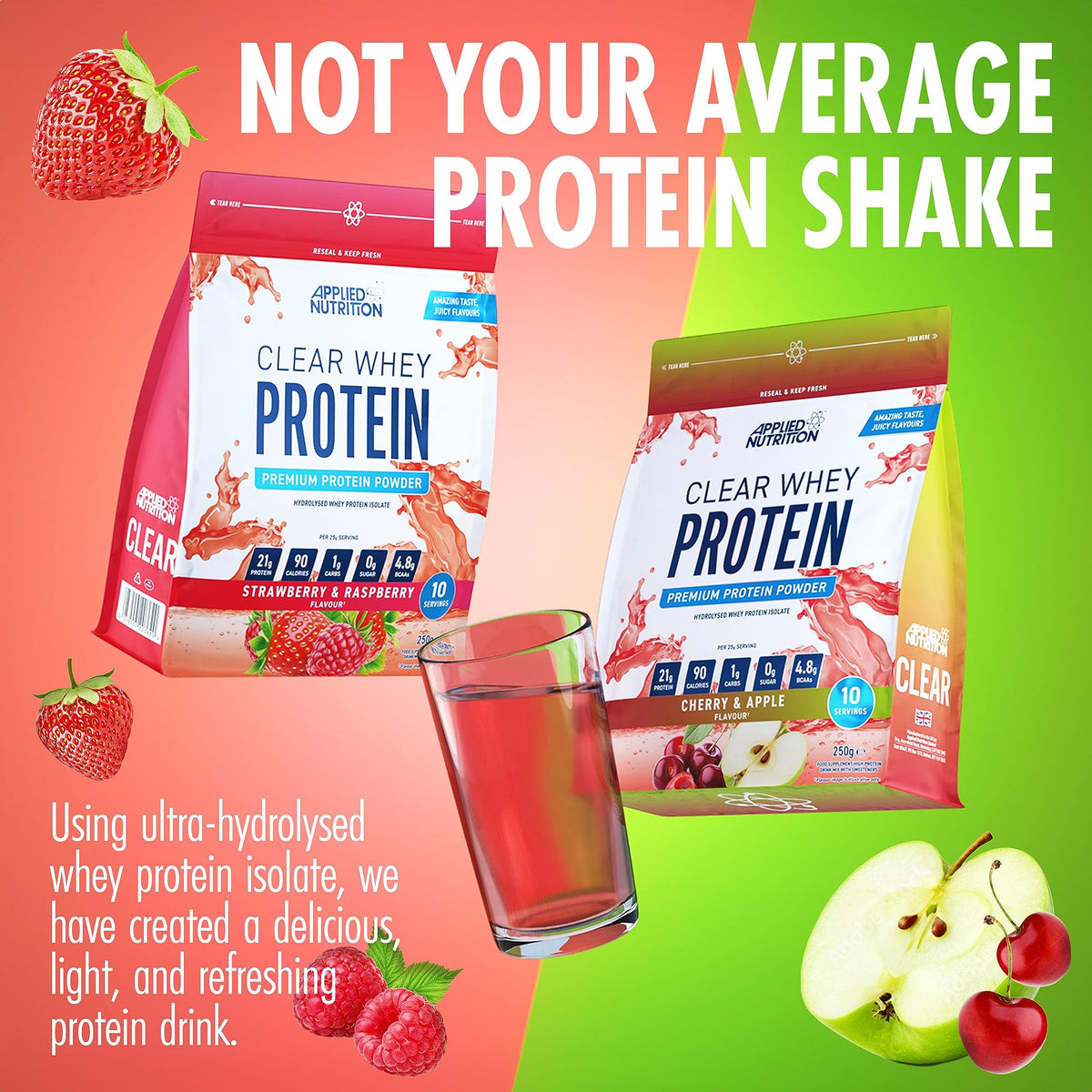 Applied Nutrition Clear Whey Isolate - Whey Protein Isolate, Refreshing High Protein Powder Applied NutritionBuy Supplements Australia