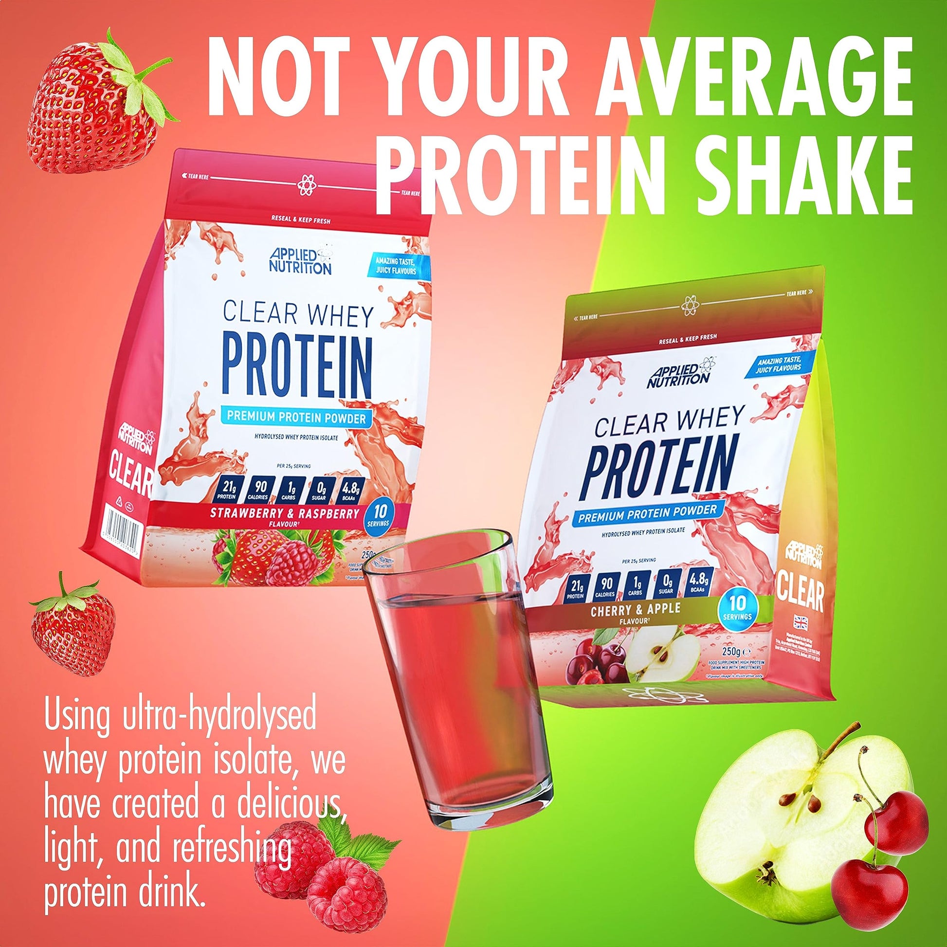 Applied Nutrition Clear Whey Isolate - Whey Protein Isolate, Refreshing High Protein Powder Applied NutritionBuy Supplements Australia