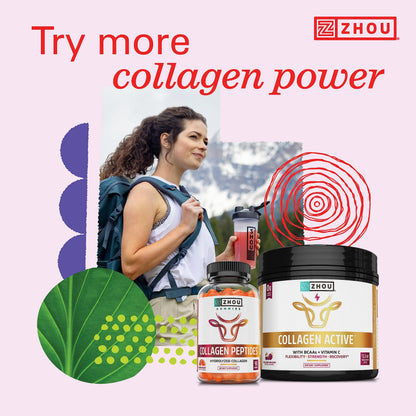 Zhou Collagen Peptides Hydrolyzed Protein Powder – Grass Fed, Pasture Raised, Unflavored Zhou NutritionBuy Supplements Australia