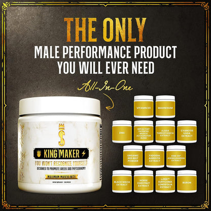 Top Shelf Grind King Maker, 13-in-1 Anabolic Supplement for Men to Increas