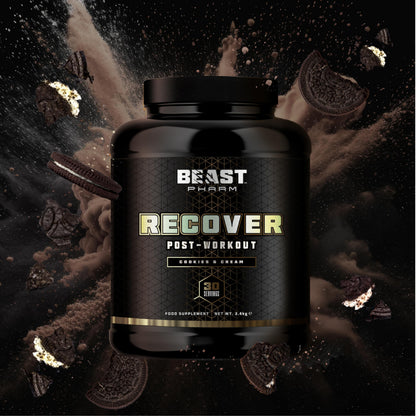 Beast Pharm | Recover Whey Protein Powder | 2.4kg/30 Servings | Cookies & Cream Beast PharmBuy Supplements Australia