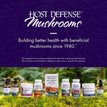 Host Defense MycoBotanicals Brain* Capsules - Brain Support Supplement with Lion's Mane, Reishi & Cordyceps Mushroom - Herbal Supplement for Memory & Focus Support - 60 Capsules Host DefenseBuy Supplements Australia