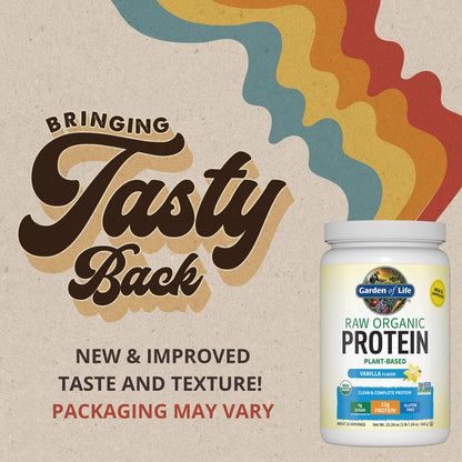 Organic Vegan Vanilla Protein Powder - Garden of Life – 22g Complete Plant Based Raw Garden of LifeBuy Supplements Australia