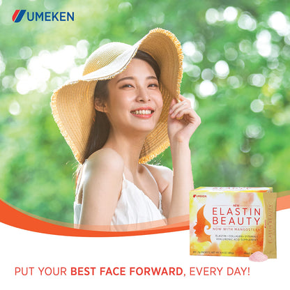 Umeken Elastin Beauty Powder Supplement with Collagen Peptides, Hyaluronic Acid, Vitamin C and Mangosteen Fruit, Women’s Health and Wellness, 1 Month Supply, 60 Packets Umeken buy supplements Au
