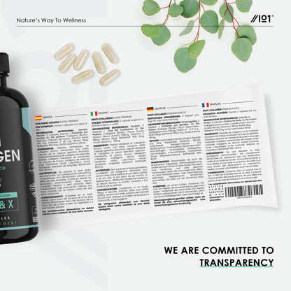 Multi Collagen Capsules - 120 Capsules - Types I, II, III, V & X - Wild Caught Fish, Grass Fed Bovine, Eggshell Revive NaturalsBuy Supplements Australia
