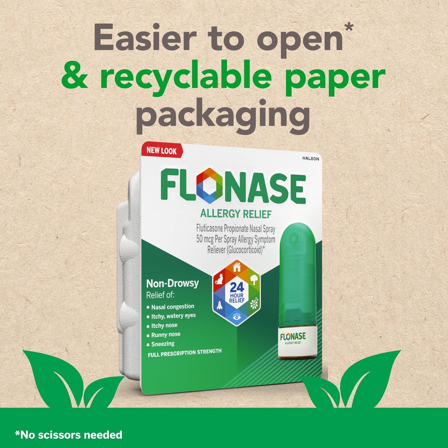 Flonase Allergy Relief Nasal Spray, 24-Hour Non-Drowsy Multi-Symptom Relief  144 Sprays, Bonus Pack of Tissues Flonase buy supplements Au