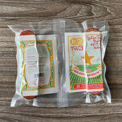 Golden Star Aromatic Balm (Pack of 8) - Authentic Vietnamese Cao Sao Vang - Support Fast Relief for Headaches, Muscle Pain, Colds, & Insect Bites - Natural Essential Oils - Travel Size 4g Tins Pharmaceutical TW3Buy Supplements Australia