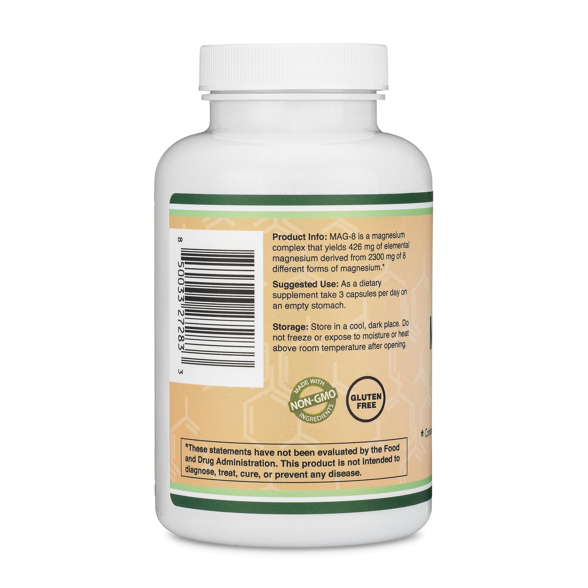 Magnesium Complex Supplement 180 Capsules (426mg Elemental Magnesium Provided by 2,300mg of Eight Different Forms of Magnesium) MAG-8 Provides 100% Daily Recommended Value of Magnesium by Double Wood Double Wood SupplementsBuy Supplements Australia