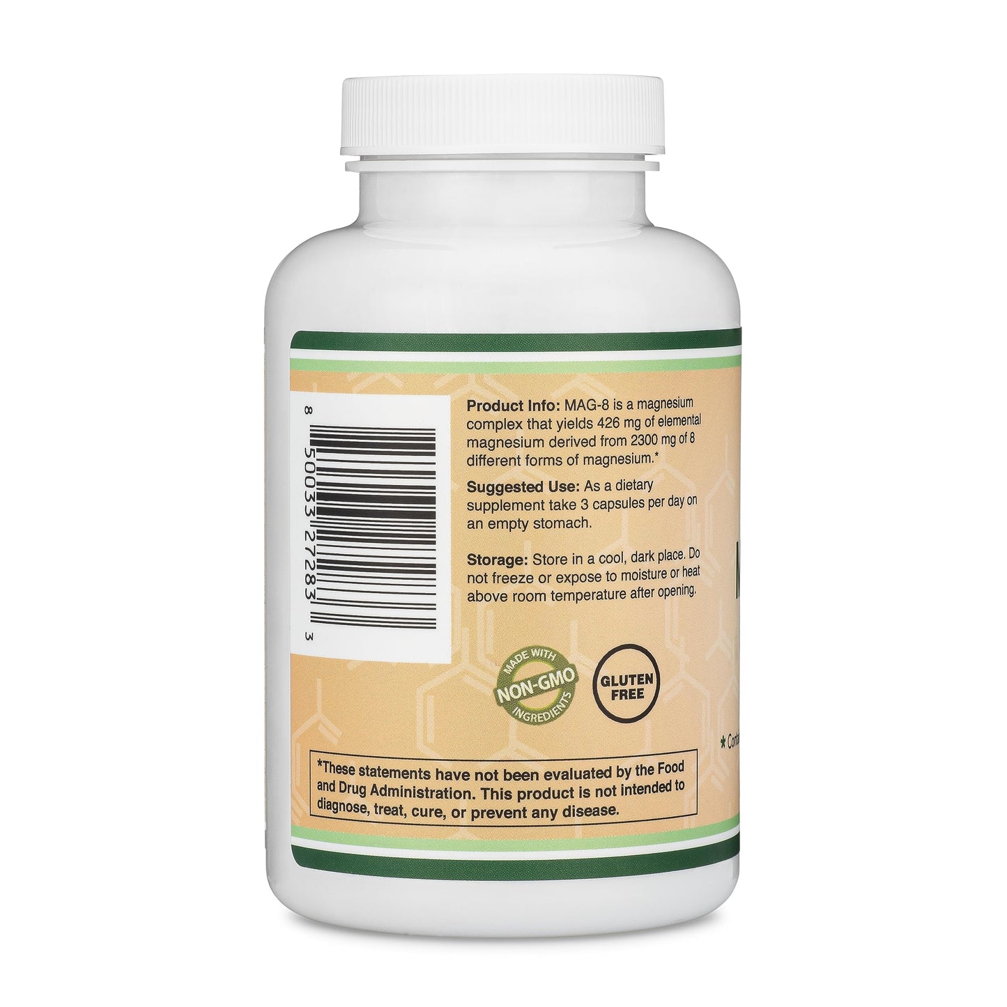 Magnesium Complex Supplement 180 Capsules (426mg Elemental Magnesium Provided by 2,300mg of Eight Different Forms of Magnesium) MAG-8 Provides 100% Daily Recommended Value of Magnesium by Double Wood Double Wood SupplementsBuy Supplements Australia