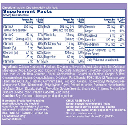 One A Day Women's Menopause Multivitamin with Vitamin A, Vitamin C, Vitamin D, Vitamin E and Zinc for Immune Health Support, Bone health, 50 Count (Packaging May Vary) ONE A DAYBuy Supplements Australia