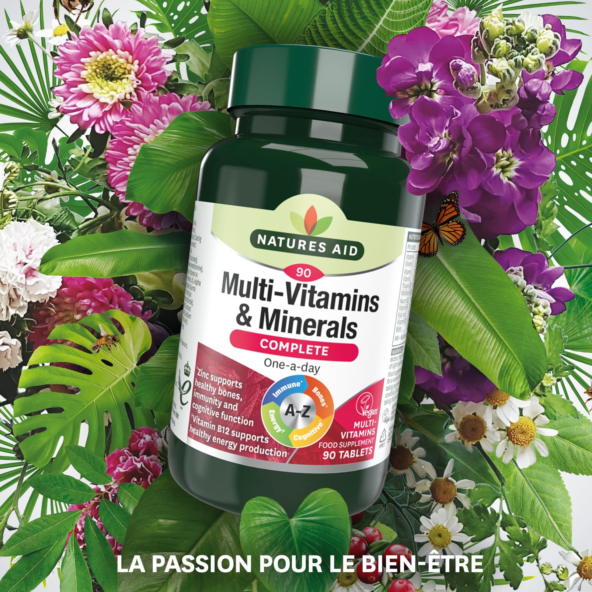 Natures Aid Multivitamins and Minerals, 90 Count (Pack of 1), (Packing may vary) natures aidBuy Supplements Australia