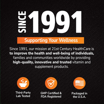21st Century Full Fuel 365 Active Men’s Multivitamin, 120 Tablets, Daily Vitamins and Minerals for Energy, Muscle Support, Immune Health, No Gluten 21st Century