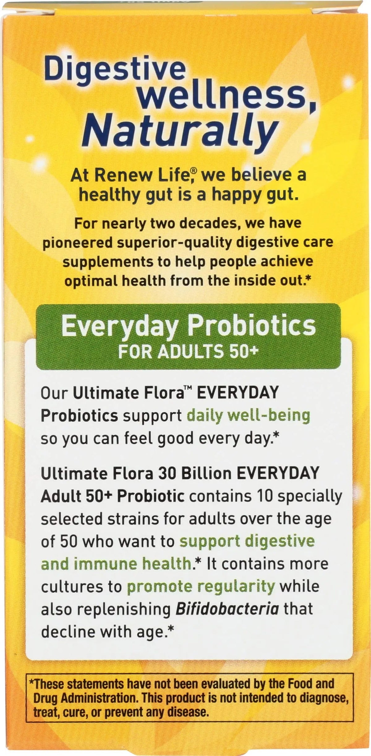 Renew Life Probiotic Adult 50 Plus Probiotic Capsules, Daily Supplement Supports Urinary, Digestive and Immune Health, L. Rhamnosus GG, Dairy, Soy and gluten-free, 30 Billion CFU, 30 Count Renew LifeBuy Supplements Australia