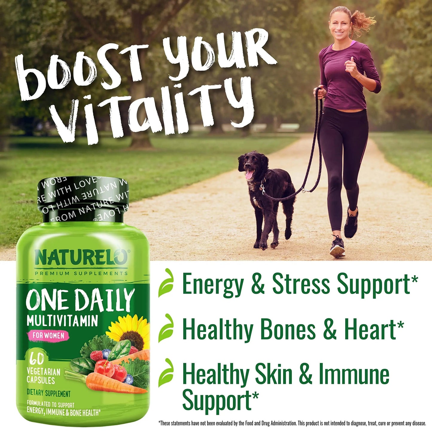 NATURELO Teen Multivitamin - Whole Food, 60 Capsules and One Daily Multivitamin for Women, 60 Capsules - 2 Month Supply Bundle NATURELOBuy Supplements Australia