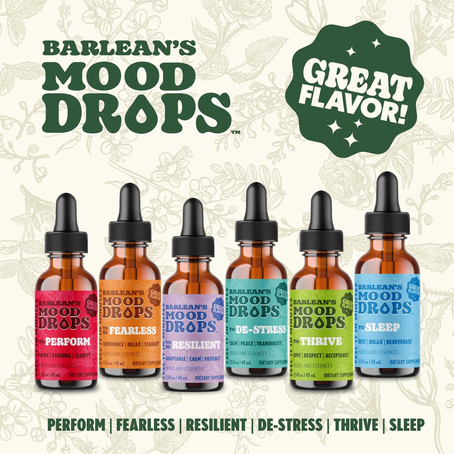 Barlean's Mood Booster Supplement, De-Stress Liquid Drop Supplements for Men and Women, Ashwagandha and L Theanine Extract, Adaptogen Herbs Drops, 1.5 oz Barlean's buy supplements Au