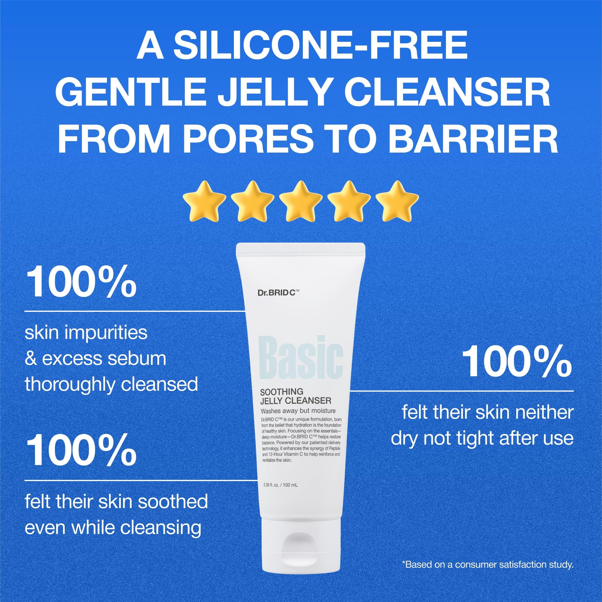 Dr.BRID C Soothing Jelly Cleanser - Amino Acid Face Wash with Peptides & Protease, Low-pH Pore Purifying & Texture Smoothing Facial Cleanser for Sensitive Skin, Fragrance-Free, 3.38 fl.oz. Dr.BRID C buy supplements Au