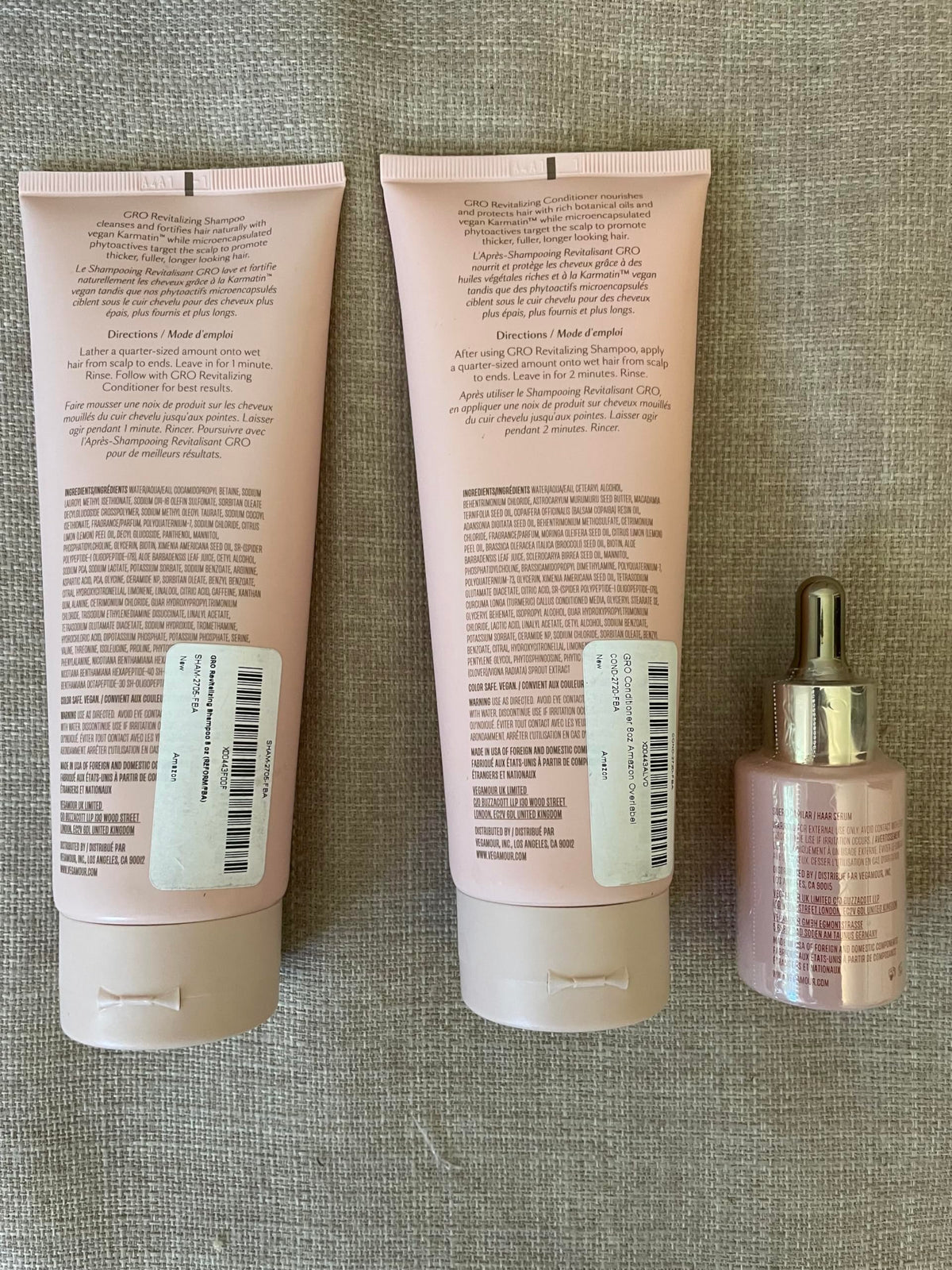Vegamour GRO Essentials Kit Includes GRO Revitalizing Shampoo & Conditioner and GRO Hair Serum for Thinning Hair VEGAMOURBuy Supplements Australia