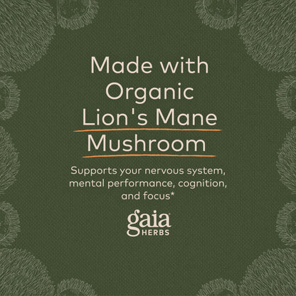 Gaia Herbs Organic Lion’s Mane Mushroom - Brain and Nerve Support Supplement Gaia HerbsBuy Supplements Australia