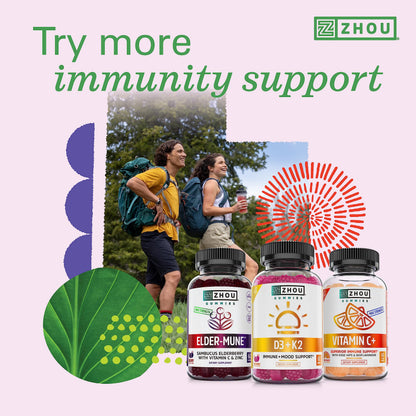 Zhou Nutrition Vitamin D3 K2, Bone and Heart Health Formula 5000 IU Vitamin D3 & 90 mcg Zhou NutritionBuy Supplements Australia
