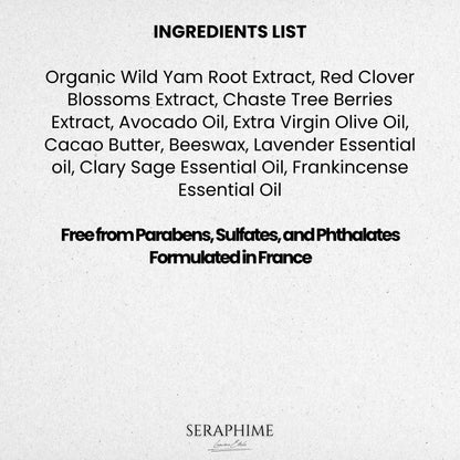 Seraphime Wild Yam Cream for Hormone Balance - Gift for Mom - Menopause and PMS Support for Women - Wild Yam Balancing Cream - Hot Flashes, Night Sweats, Mood Swings, Low Energy - Lavender 4oz SeraphimeBuy Supplements Australia