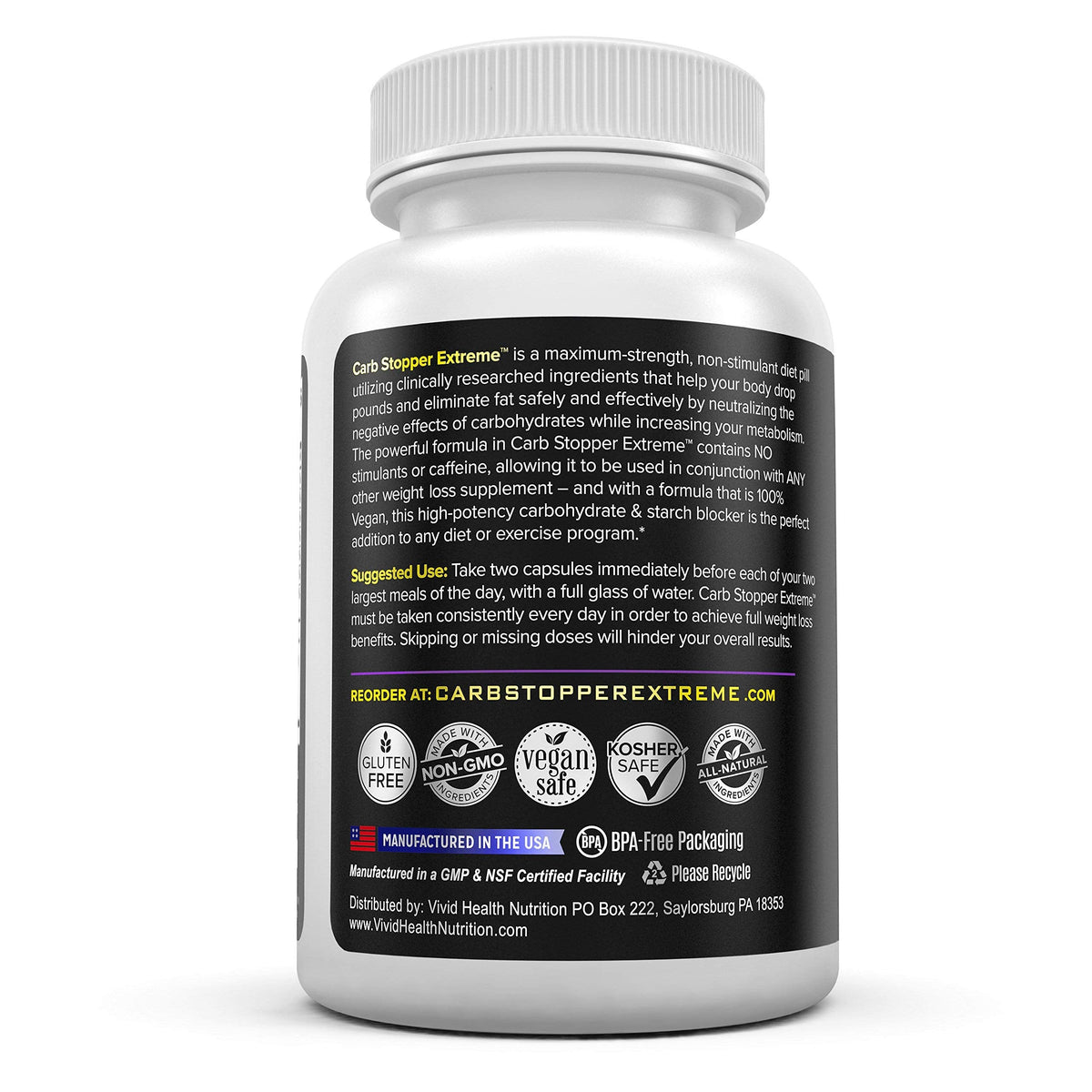 Carb Stopper Extreme (5 Bottles Maximum Strength, Natural Carbohydrate and Starch Carb Stopper ExtremeBuy Supplements Australia