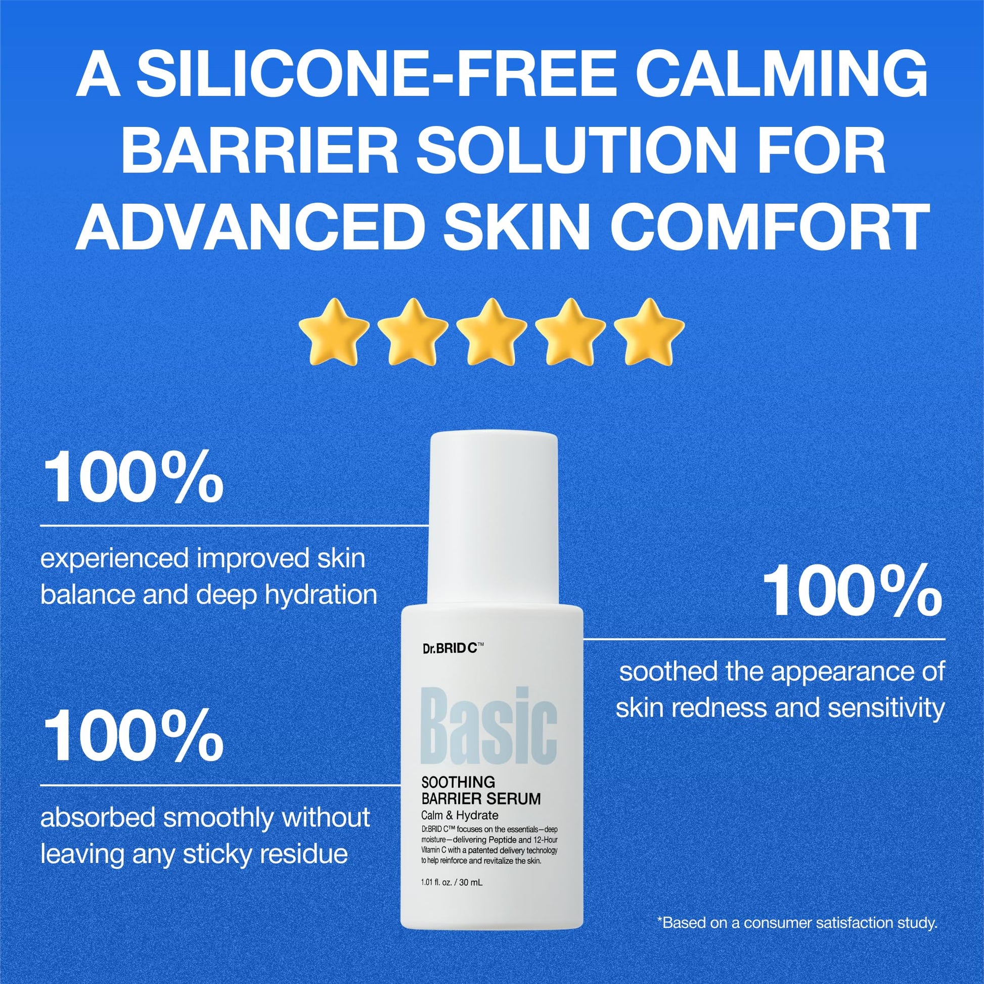 Dr.BRID C Soothing Barrier Face Serum - Instant Cooling & Calming Relief with Peptides, Cica & Microbiome, Helps Restore Barrier Resilience for Sensitive Skin, Fragrance-Free, 1.01 fl.oz. Dr.BRID C buy supplements Au